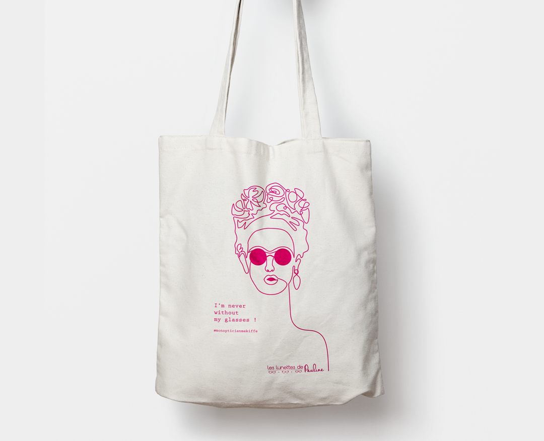 Orizuru créations | Les lunettes de Pauline - Tote bag sérigraphié