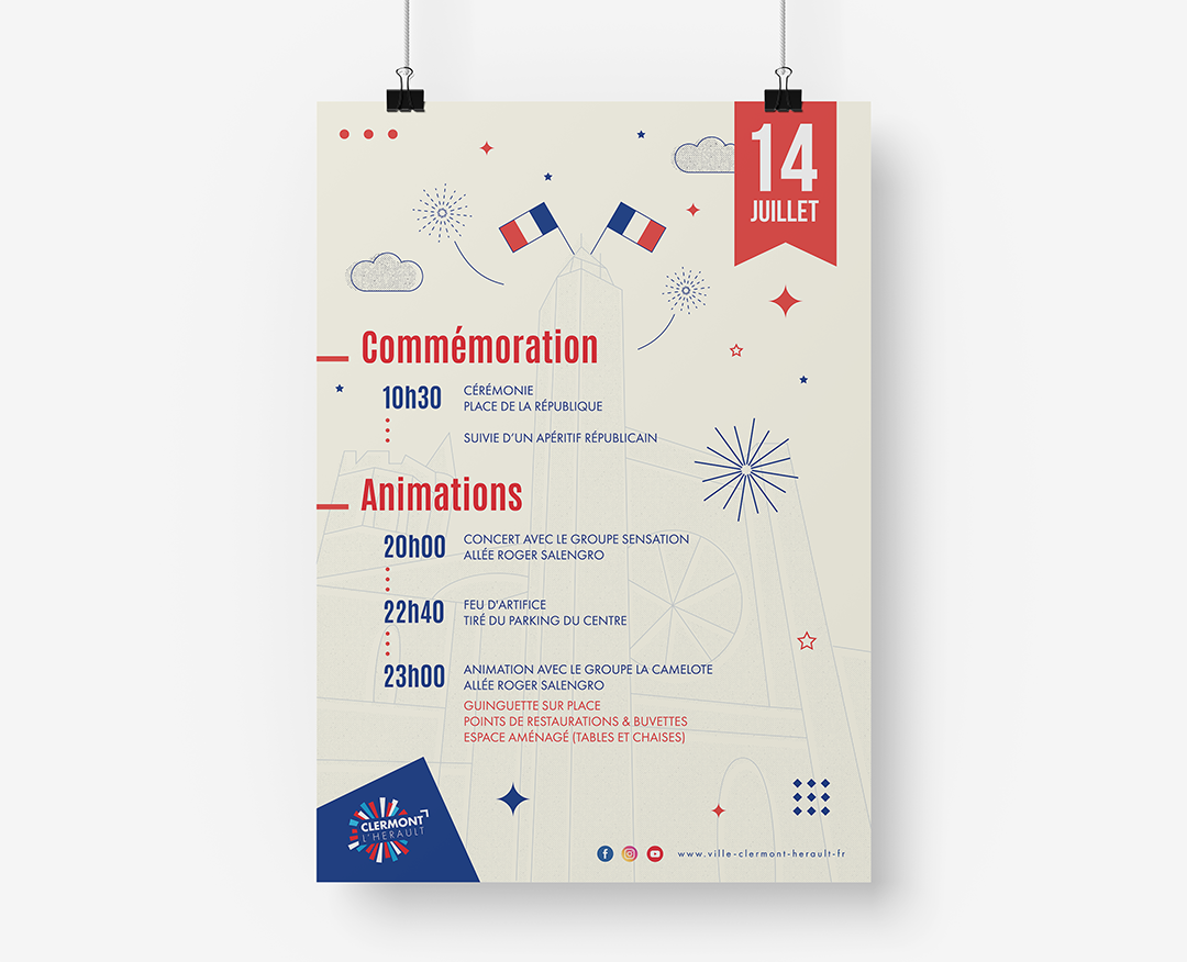 Commémorations du 14 juillet - Affiche