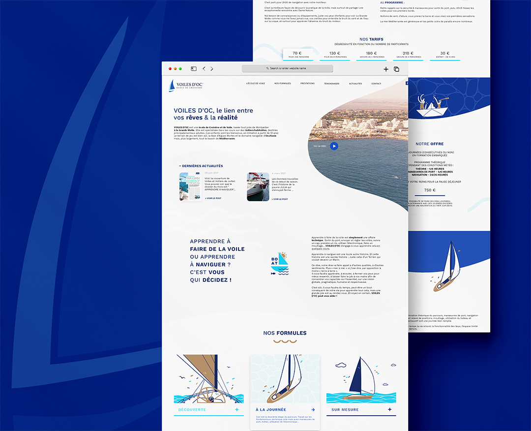 Voiles d'Oc - Webdesign