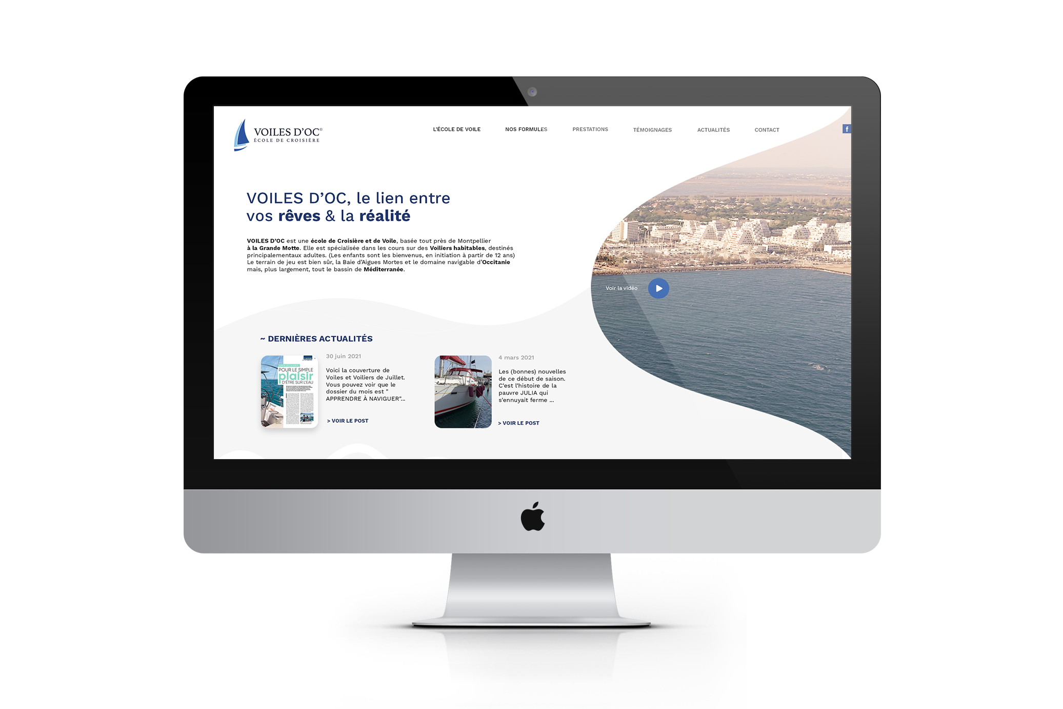 Voiles d'Oc - Création du webdesign et supports de communication