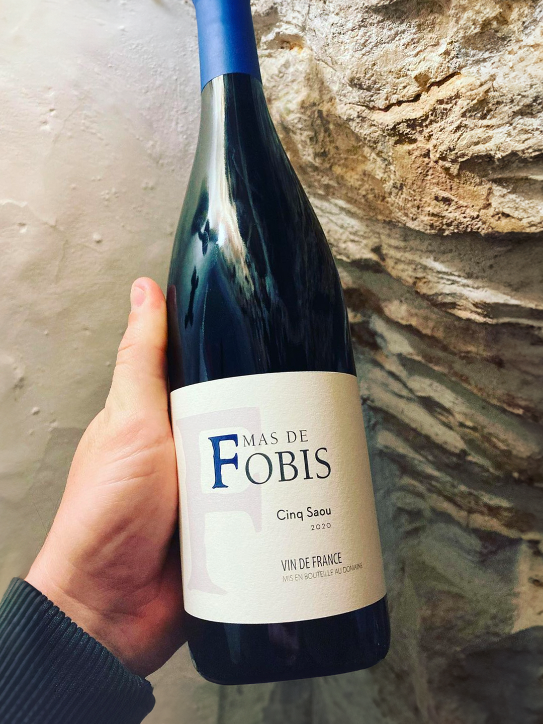 Étiquette de vin pour le Mas de Fobis. 