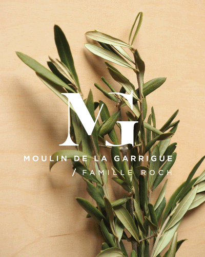 Création identité visuelle pour Moulin de la garrigue