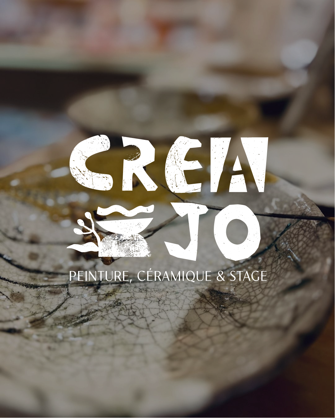 Création identité visuelle : logo pour Creajo, céramiste Montpellier
