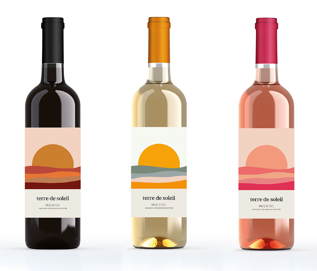 Création étiquettes, gamme pour Vigneron du Sommiérois x Naturalia