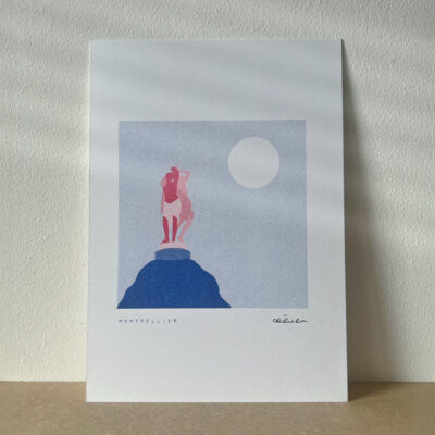 Illustration, Risographie, Montpellier les 3 grâces