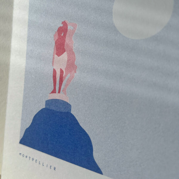 Risographie, Montpellier les 3 grâces, zoom sur print