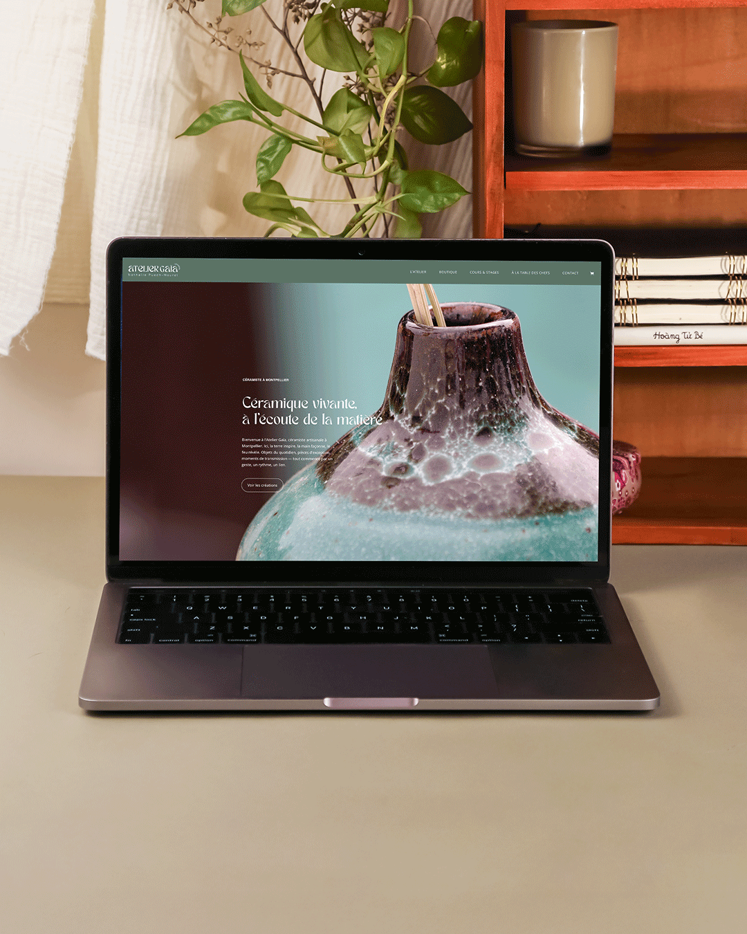 Site e-commerce WordPress créé pour atelier Gaia céramiste Hérault