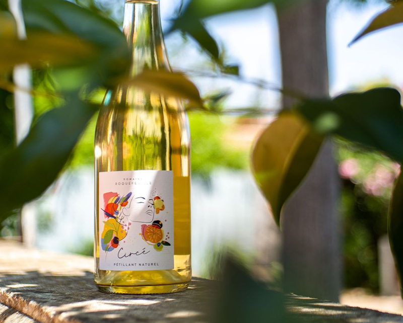 Etiquette adhésive Domaine Roquefeuille vigneron